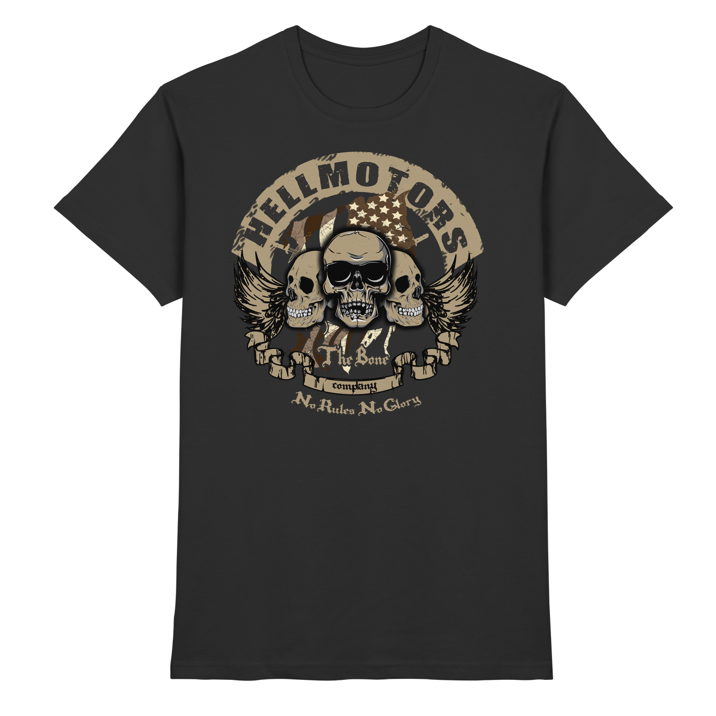 Skull Biker T-Shirt – Vintage Motorcycle Shirt | HELLMOTORS
