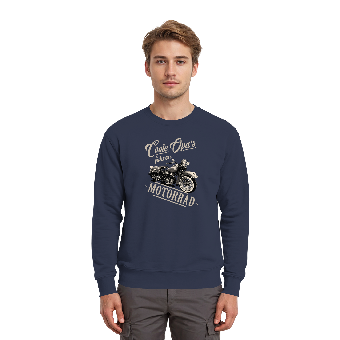 Coole Opas fahren Motorrad - Premium Sweatshirt