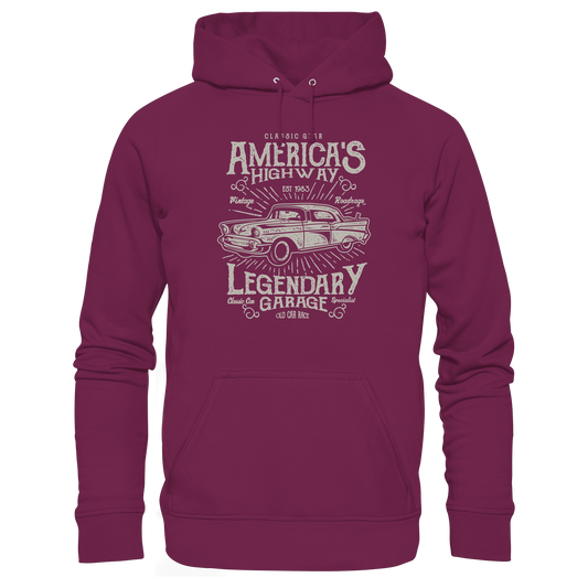 Americas Highway Legendary Garage - Premium Hoodie