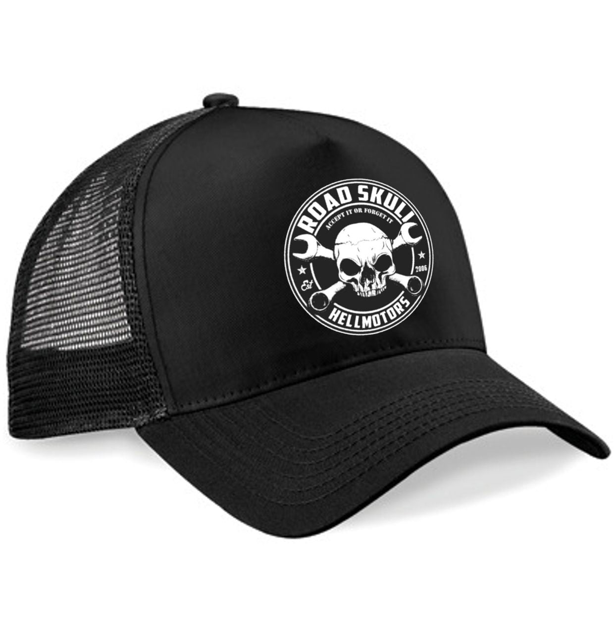 Road Skull Trucker Cap schwarz