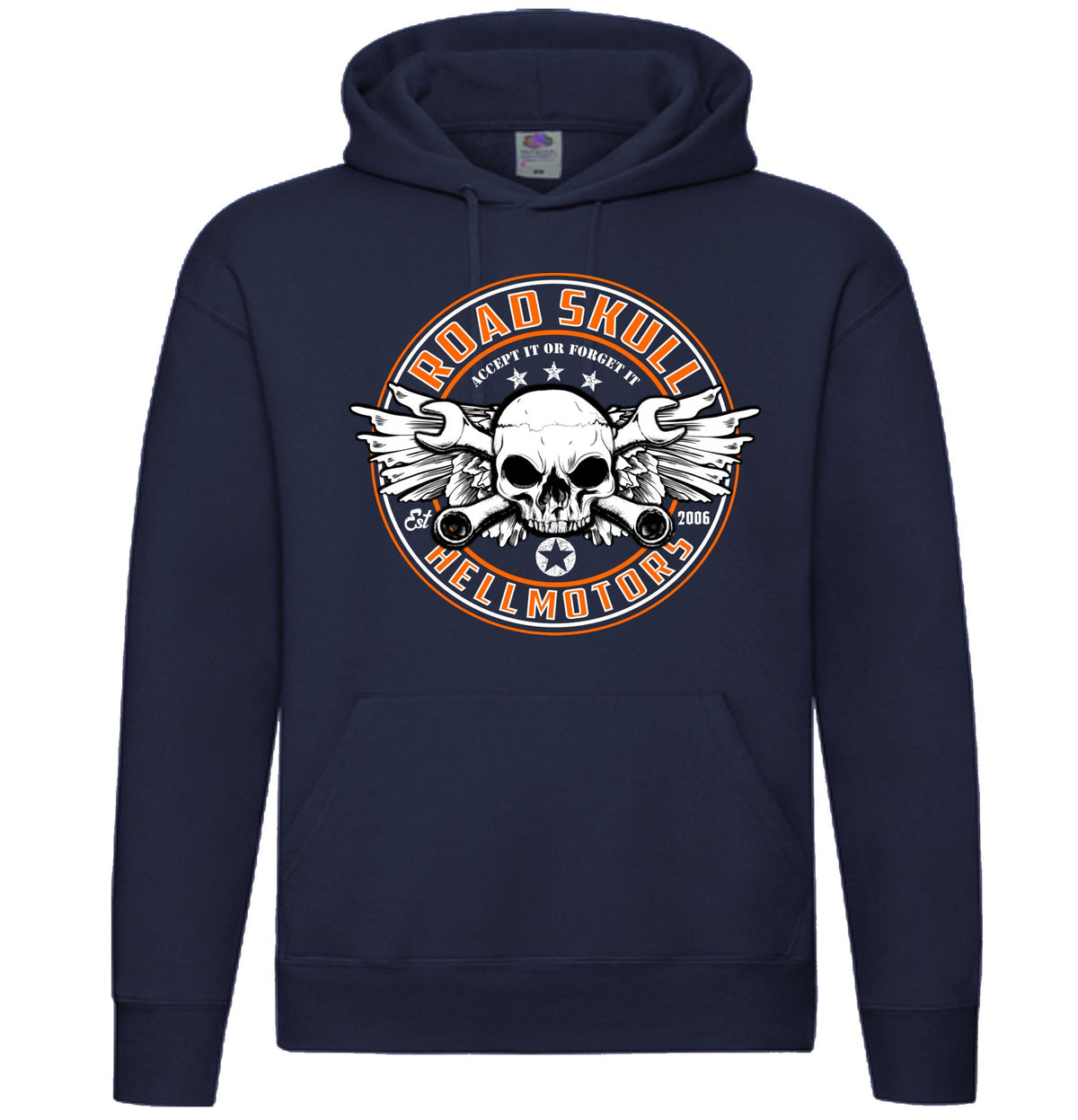 Road Skull farbig - Hoodie