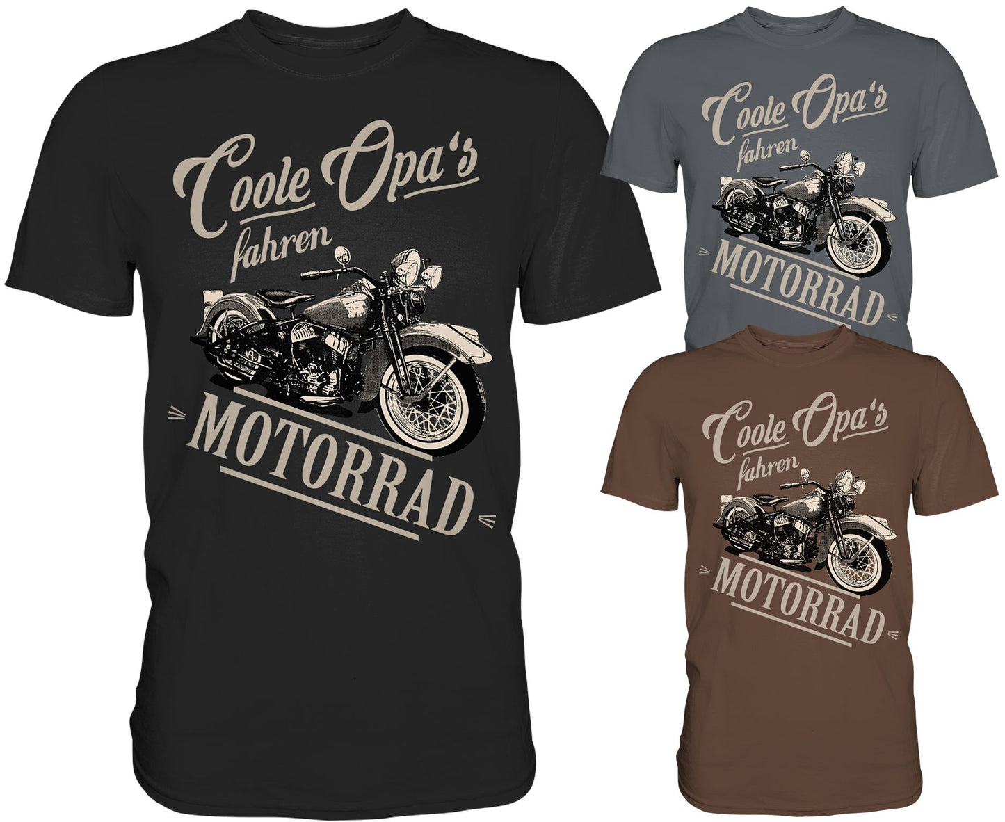 Coole Opas fahren Motorrad - Herren Shirt