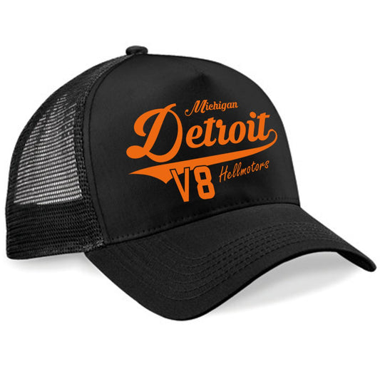 Trucker Cap Detroit V8 schwarz - Hellmotors