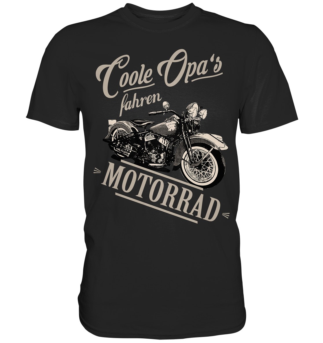 Coole Opas fahren Motorrad - Herren Shirt