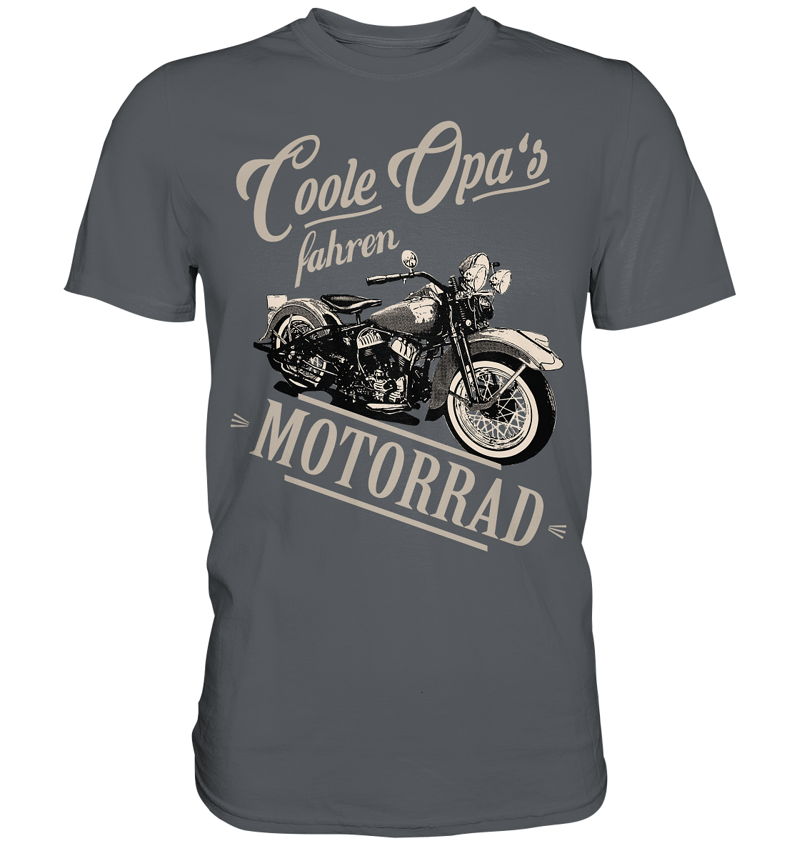 Coole Opas fahren Motorrad - Herren Shirt