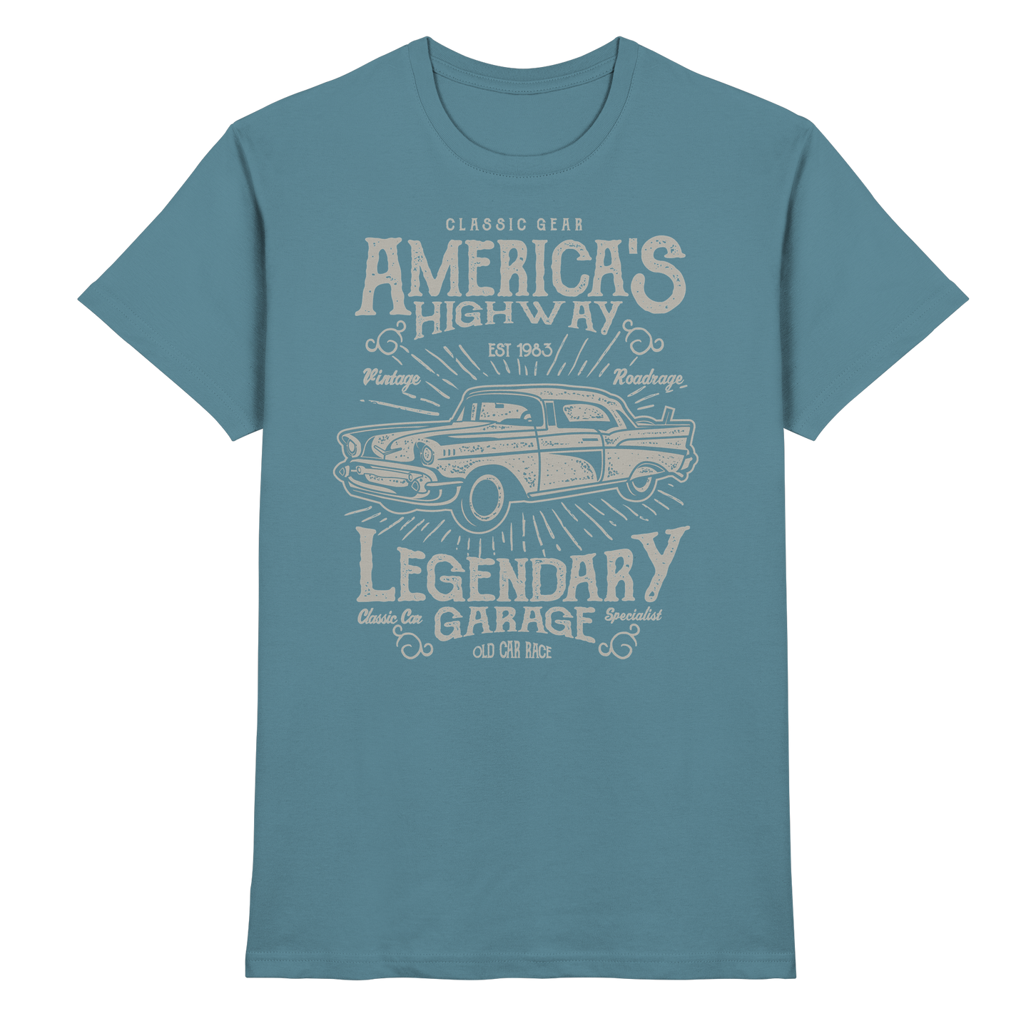Americas Highway Legendary Garage - Premium Shirt