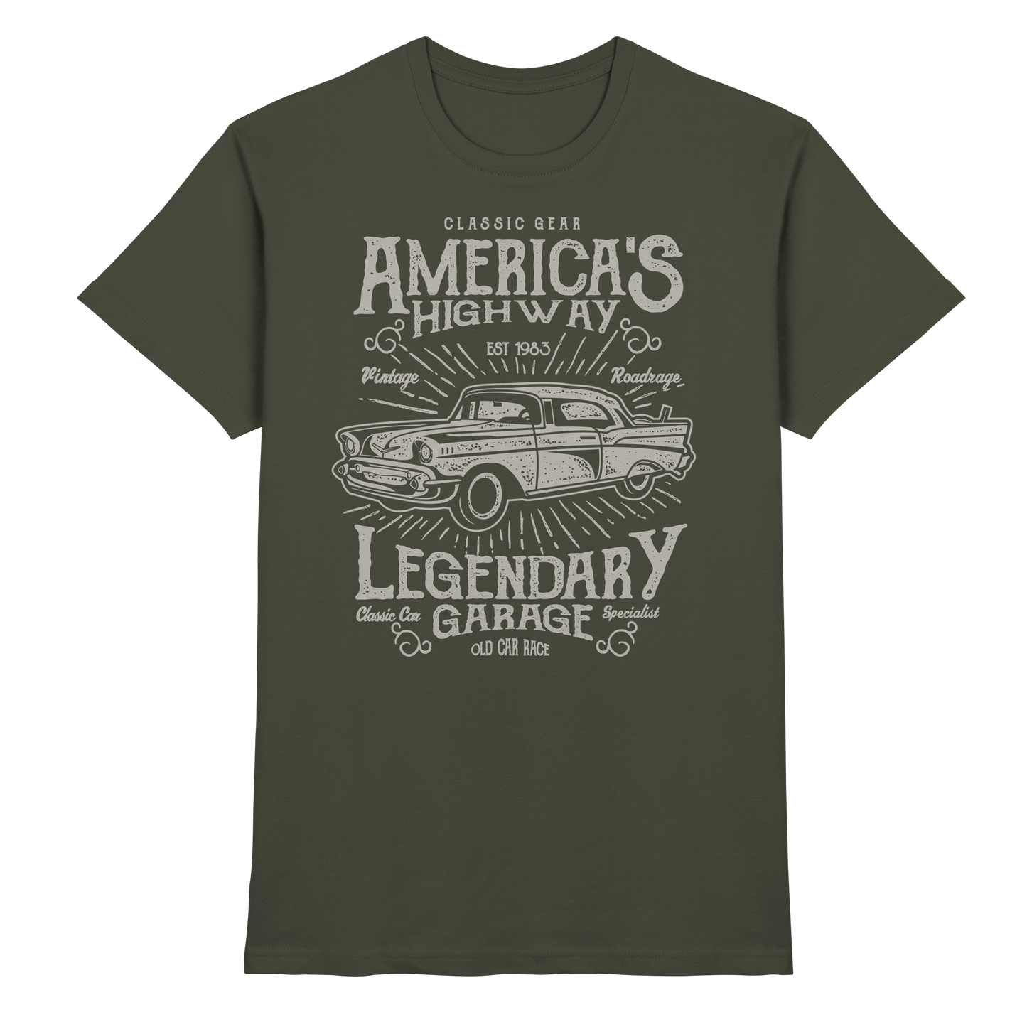 Americas Highway Legendary Garage - Premium Shirt