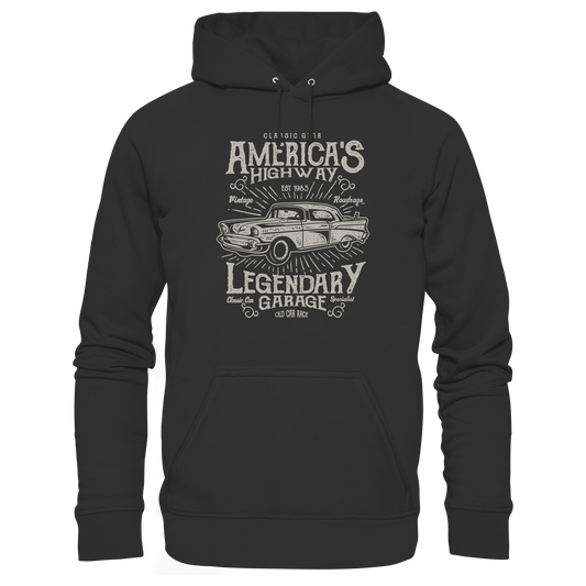 Americas Highway Legendary Garage - Premium Hoodie