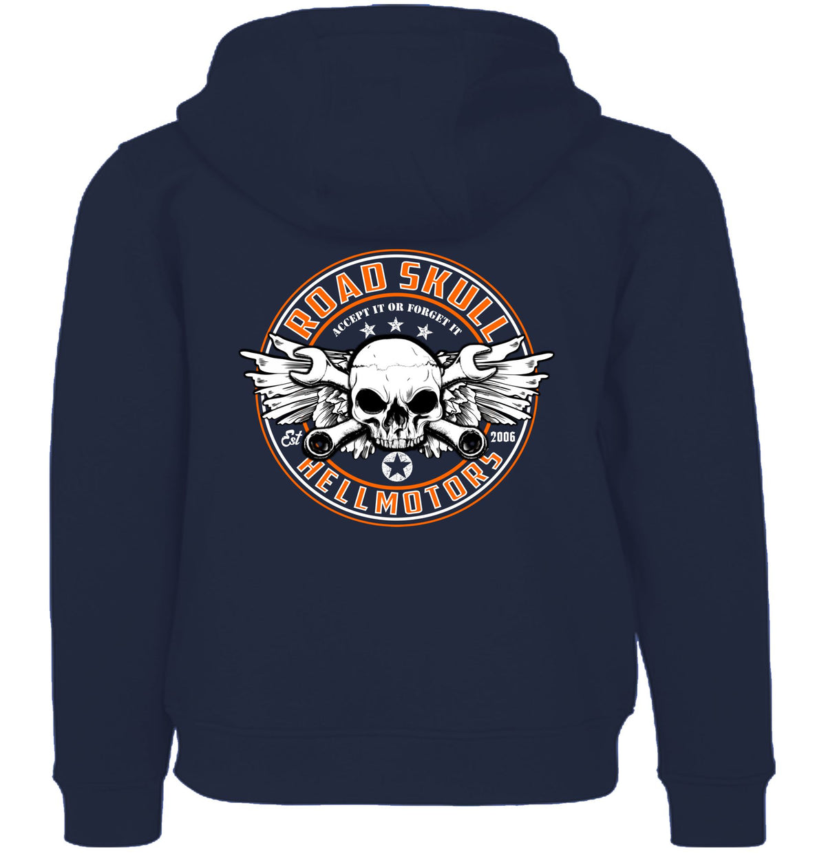 Road Skull farbig - Kapuzenjacke