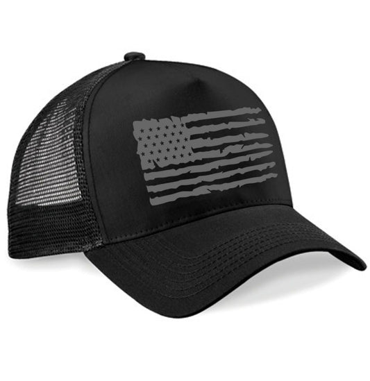 Trucker Cap USA Flagge black Edition